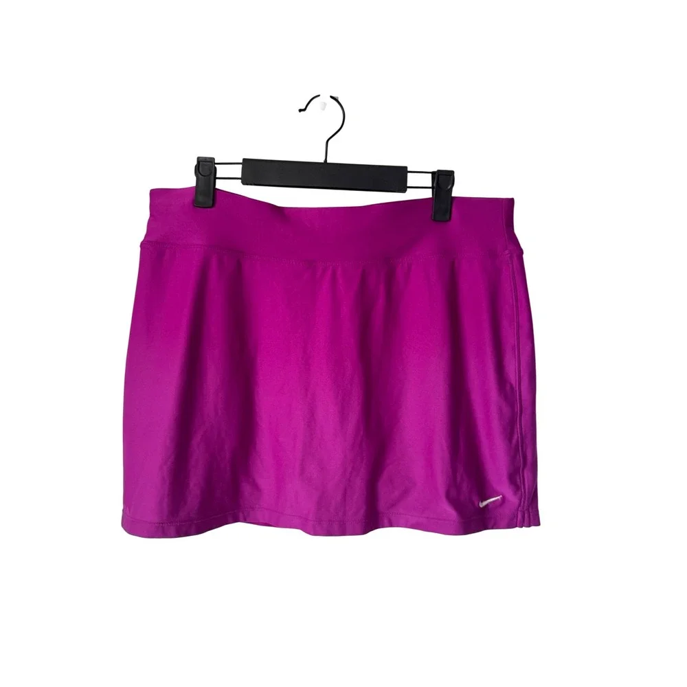 Nike Dri-FIT Tennis Skort Magenta Purple Athletic Skirt Large RN56323